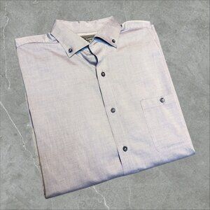 Maker & Company Shirt Dress Longsleeve Large Smokey‎ Gray Long Staple Cotton